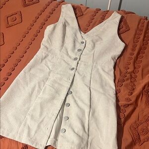 Elegant White Button-Down Dress